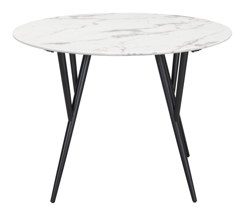 Marcus Dining Table Stone & Matte Black