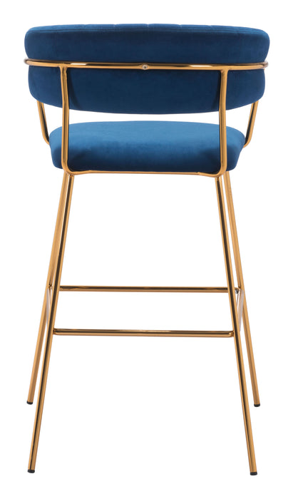 Hanna Bar Chair (Set of 2) Dark Blue