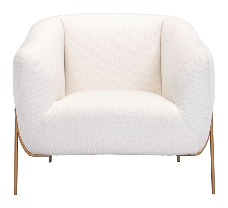 Micaela Arm Chair Ivory & Gold