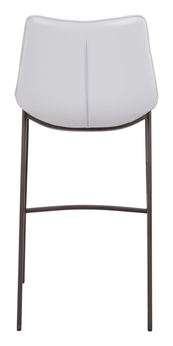 Magnus Bar Chair (Set of 2) White & Walnut
