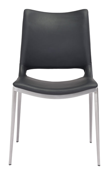 Ace Dining Chair (Set of 2) Black & Silver