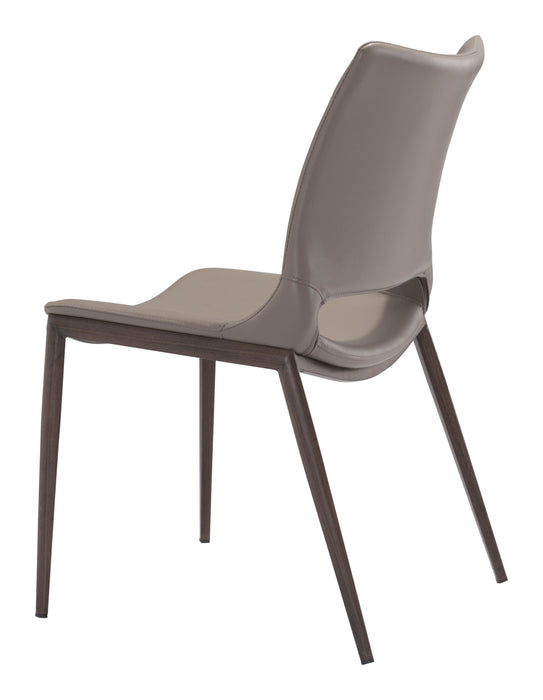 Ace Dining Chair (Set of 2) Gray & Walnut