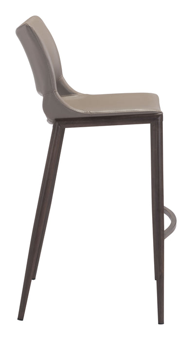 Ace Bar Chair (Set of 2) Gray & Walnut