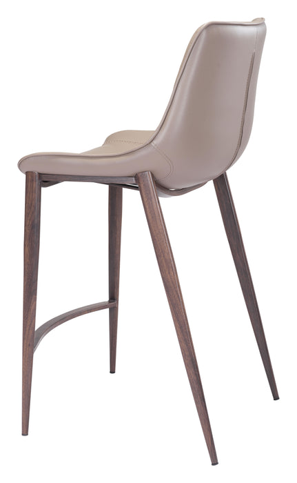 Magnus Counter Chair (Set of 2) Gray & Walnut