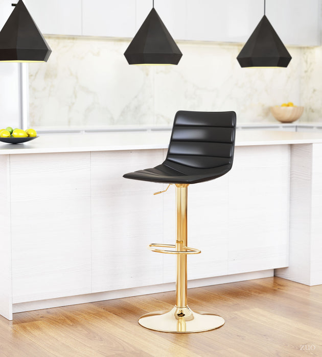 Prima Bar Chair Black & Gold