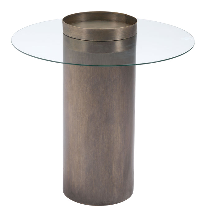 Emi End Table Antique Gold