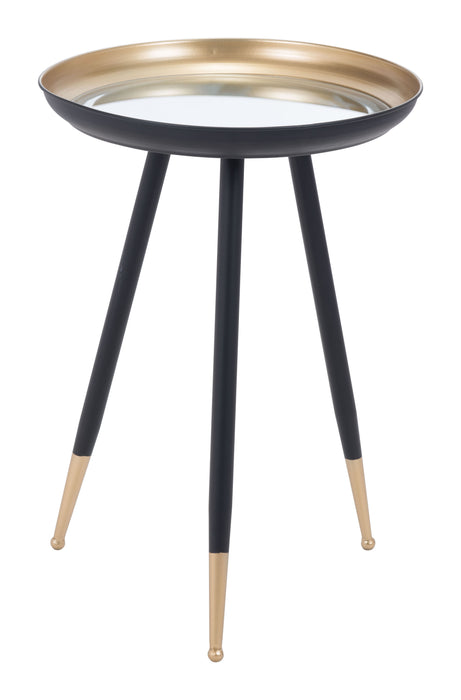 Everly Accent Table Gold & Black