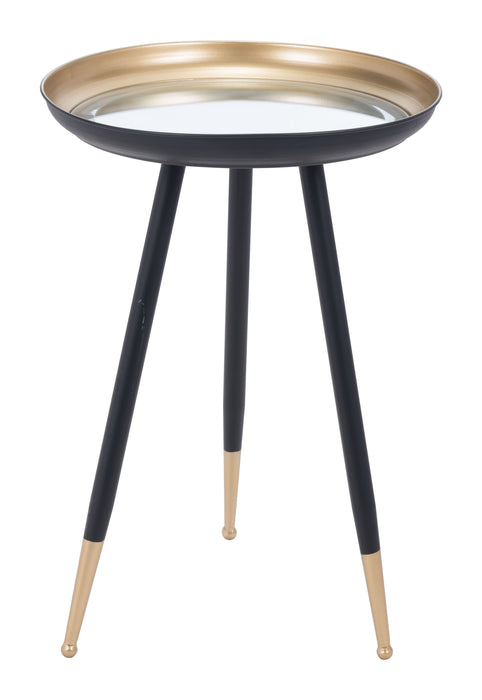 Everly Accent Table Gold & Black