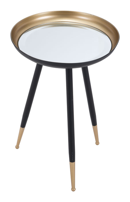 Everly Accent Table Gold & Black