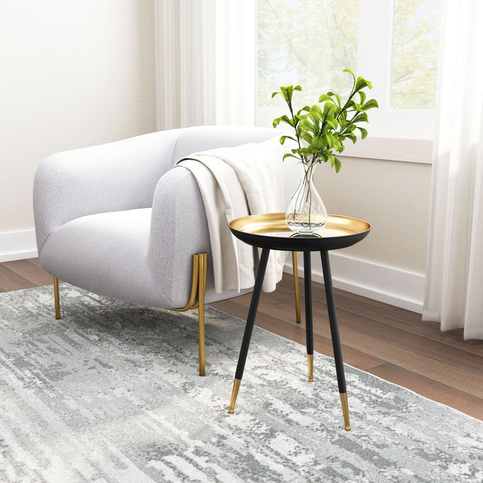 Everly Accent Table Gold & Black