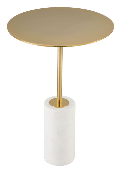 Asa Side Table Gold & White