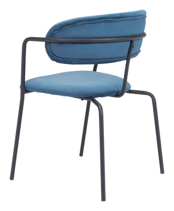 Emrys Dining Chair (Set of 2) Blue & Black