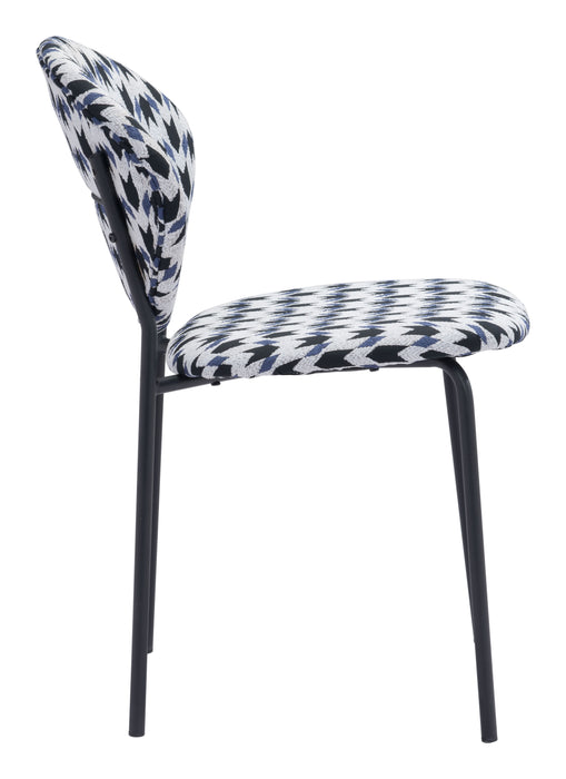 Clyde Dining Chair (Set of 2) Geometric Print & Black