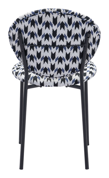 Clyde Dining Chair (Set of 2) Geometric Print & Black