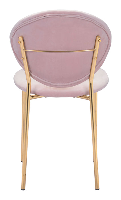 Clyde Dining Chair (Set of 2) Pink & Gold