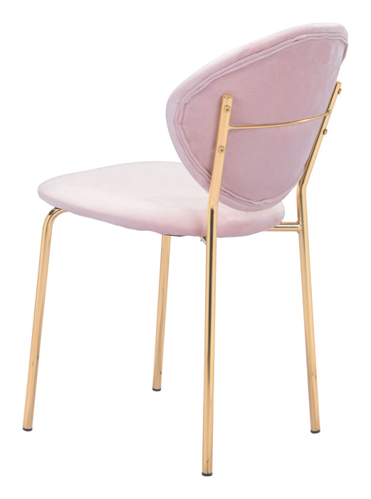 Clyde Dining Chair (Set of 2) Pink & Gold