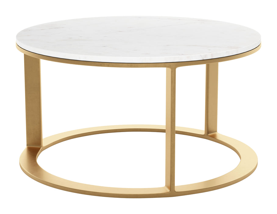 Helena Coffee Table White & Gold