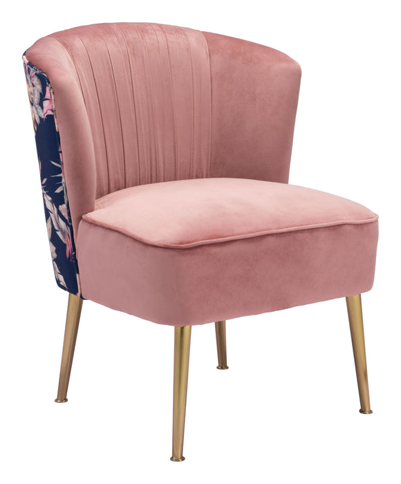Tina Accent Chair Pink & Gold