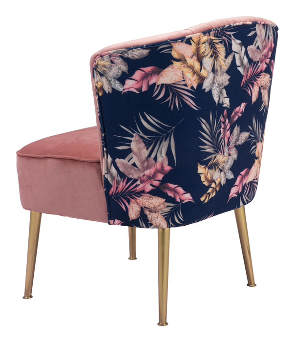 Tina Accent Chair Pink & Gold