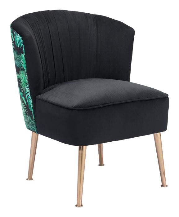 Tonya Accent Chair Black & Gold