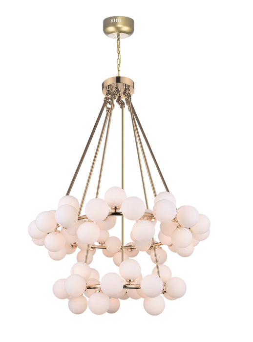 70 Light Chandelier with Satin Gold finish