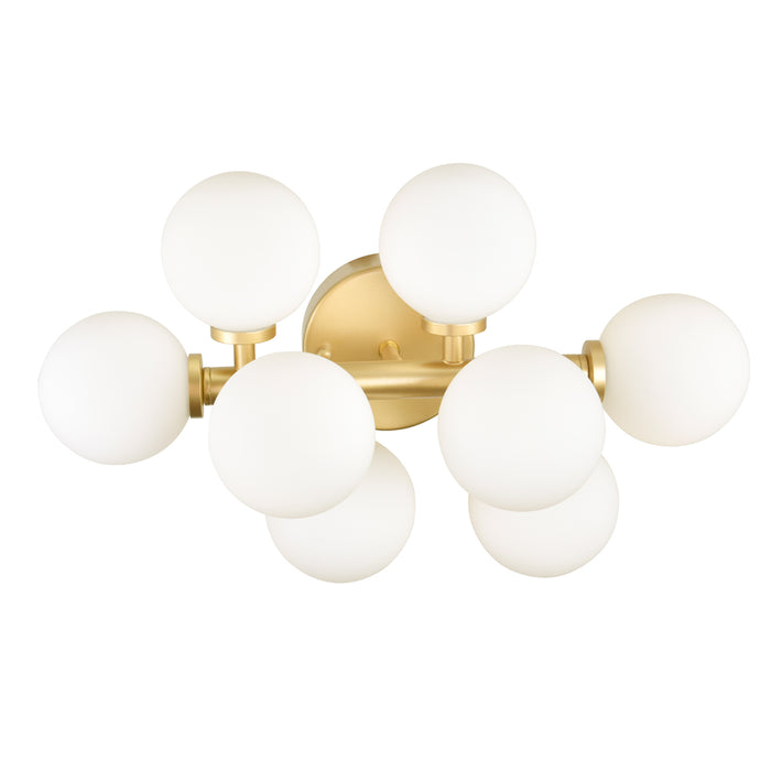 8 Light Wall Sconce with Satin Gold finish