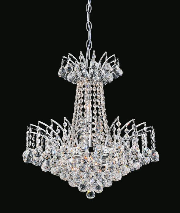 11 Light Down Chandelier with Chrome finish