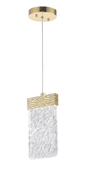 LED Pendant with Gold Leaf Finish