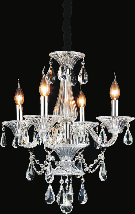 4 Light Up Chandelier with Chrome finish
