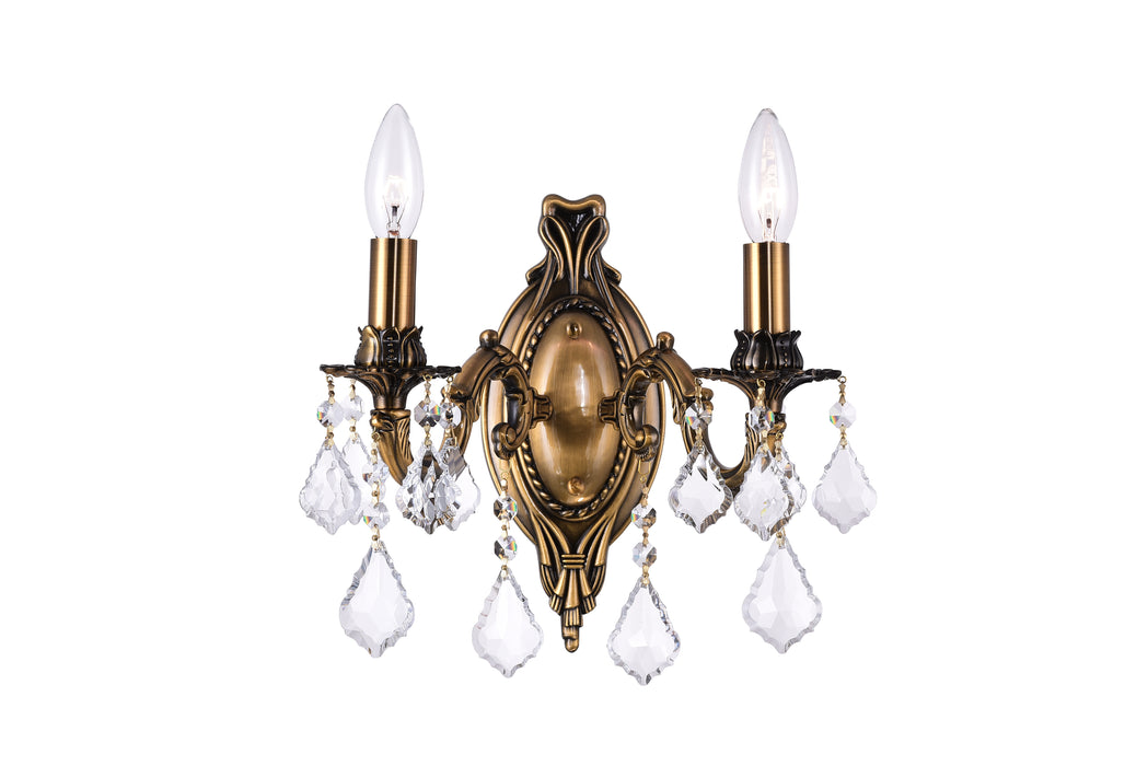 2 Light Wall Sconce with French Gold finish