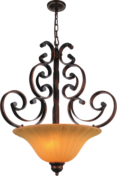 3 Light Up Chandelier with Antique Gold finish
