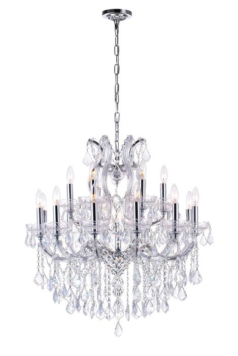 19 Light Up Chandelier with Chrome finish