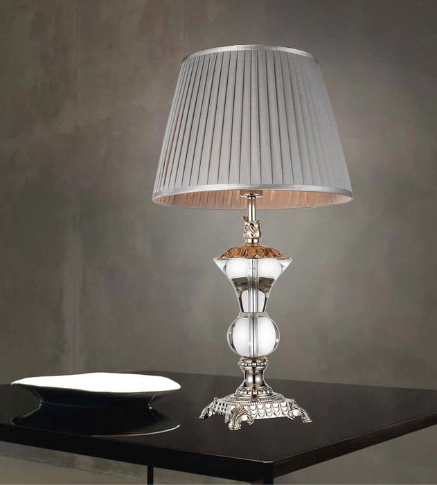1 Light Table Lamp with Silver finish