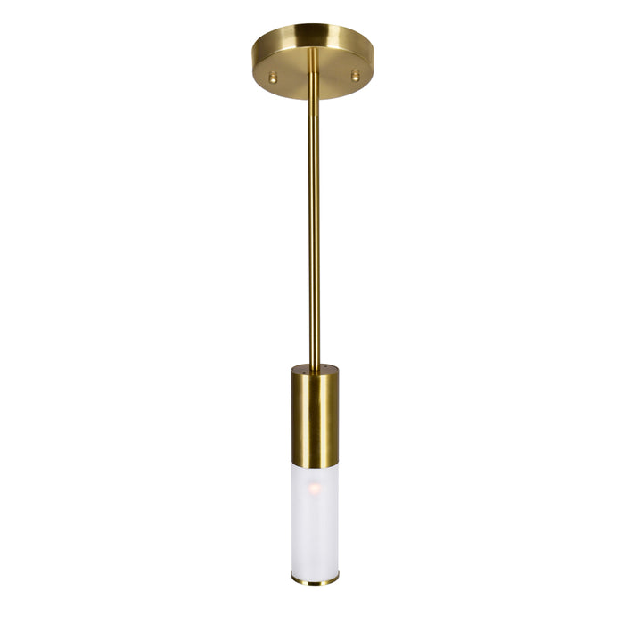 1 Light Mini Pendant with Brass Finish