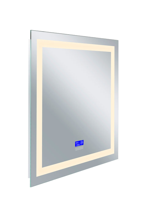 Square Matte White LED 36 in. Mirror From our Abril Collection