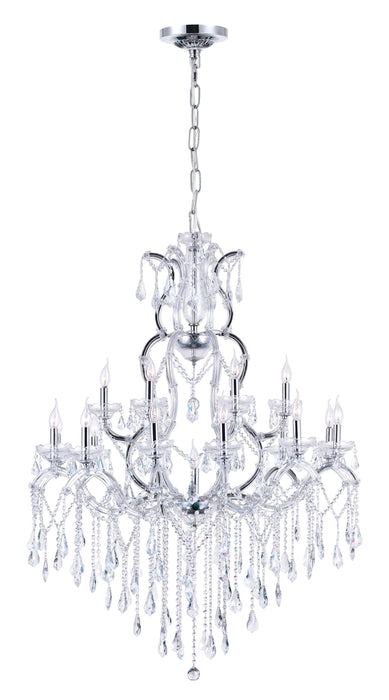19 Light Up Chandelier with Chrome finish