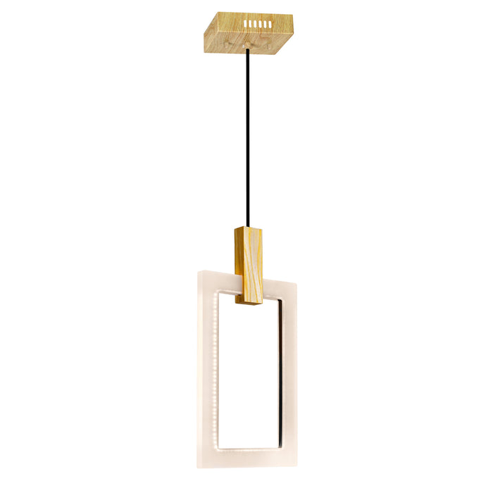 LED Mini Pendant with White Oak Finish