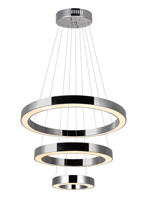 LED Chandelier with Polished Nickel Finish