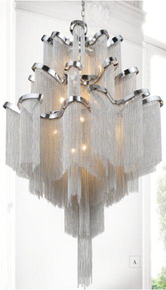 17 Light Down Chandelier with Chrome finish