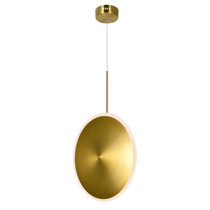 LED Pendant with Brass Finish