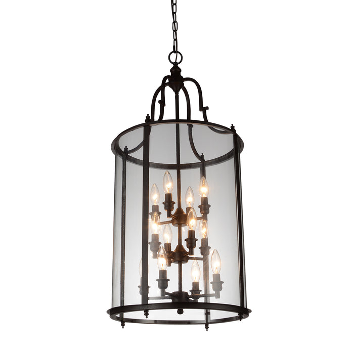 12 Light Drum Shade Chandelier with Oil Rubbed Bronze finish