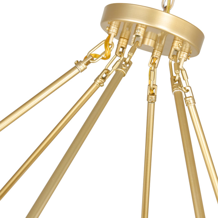 45 Light Chandelier with Satin Gold finish