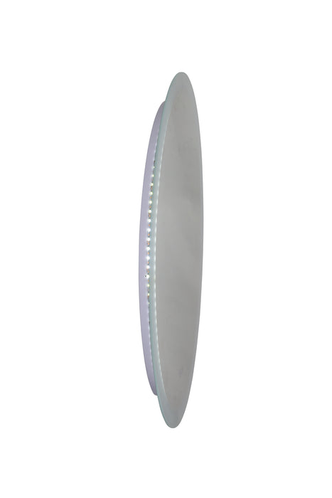 Oval Matte White LED 22 in. Mirror From our Agostino Collection
