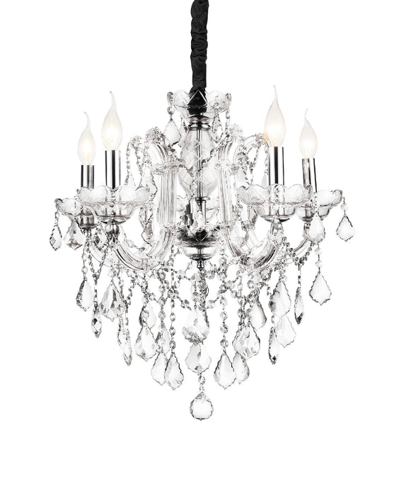 5 Light Up Chandelier with Chrome finish