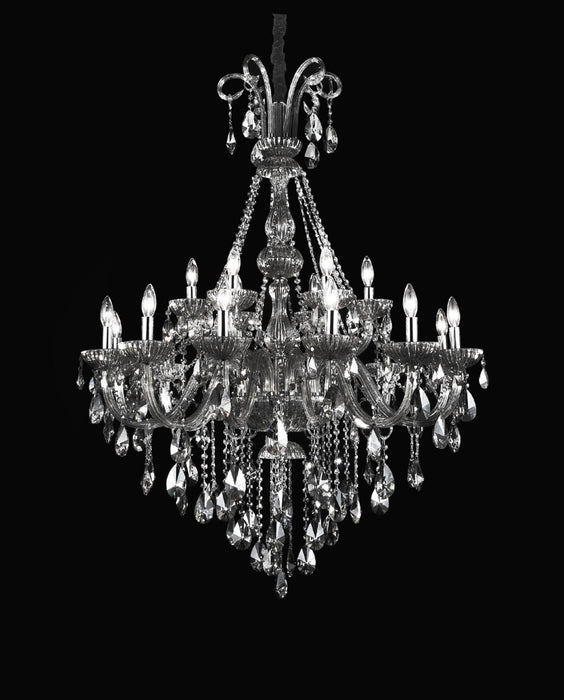 18 Light Up Chandelier with Chrome finish