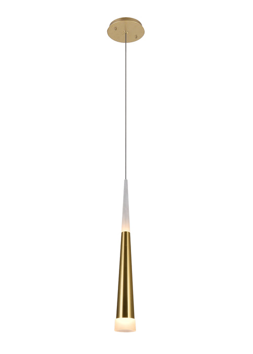 LED Down Mini Pendant with Gold Leaf Finish
