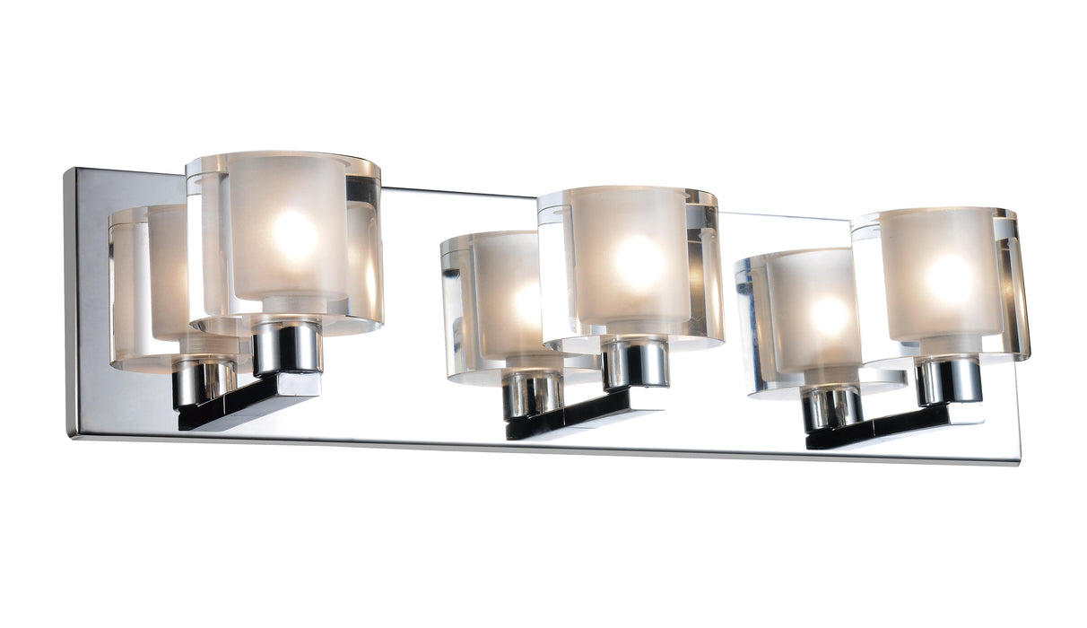 3 Light Wall Sconce with Chrome finish