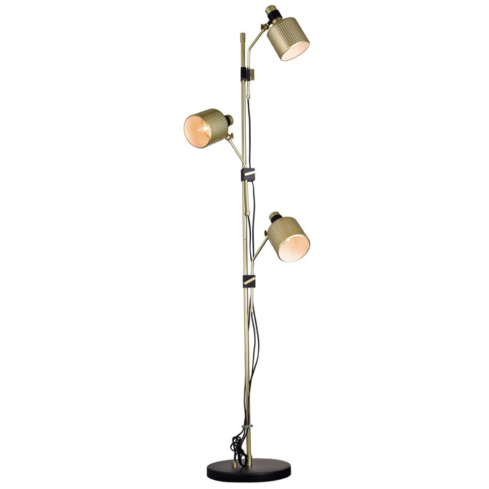3 Light Floor Lamp with Pearl Gold Finish