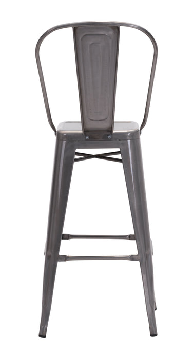 Elio Bar Chair (Set of 2) Gunmetal