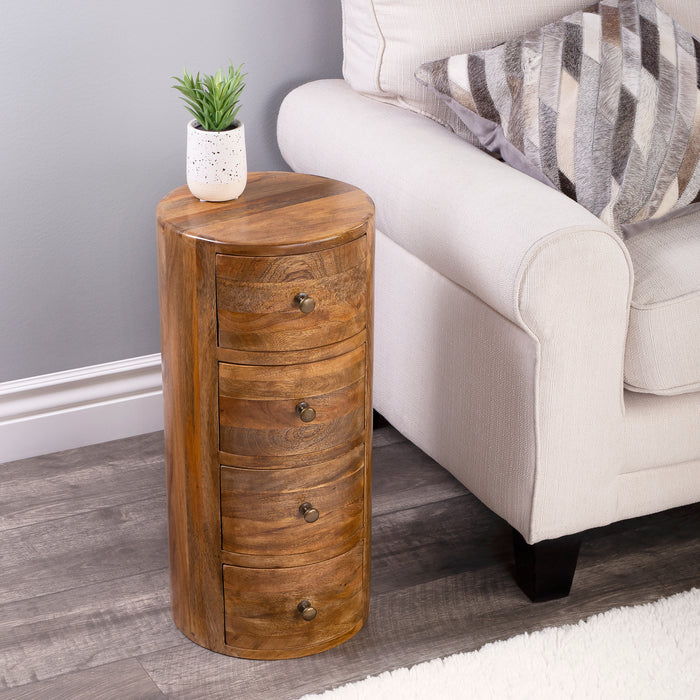 Butler Liam Light Brown Wood End Table With Storage
